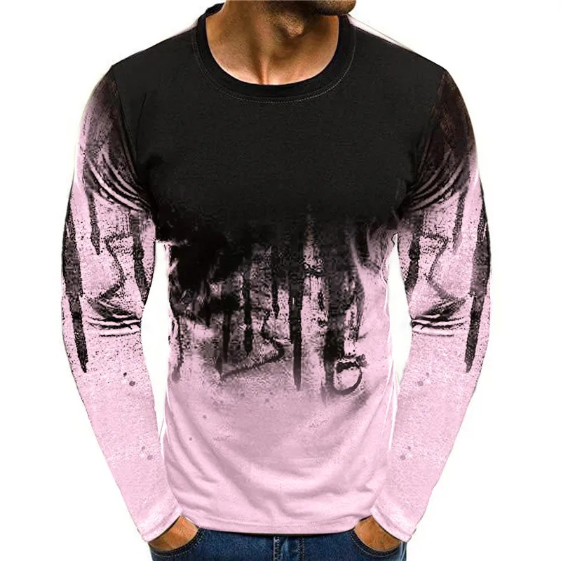 Mens Fashion Summer - Kaos Pria Motif Kamuflase Musim Gugur