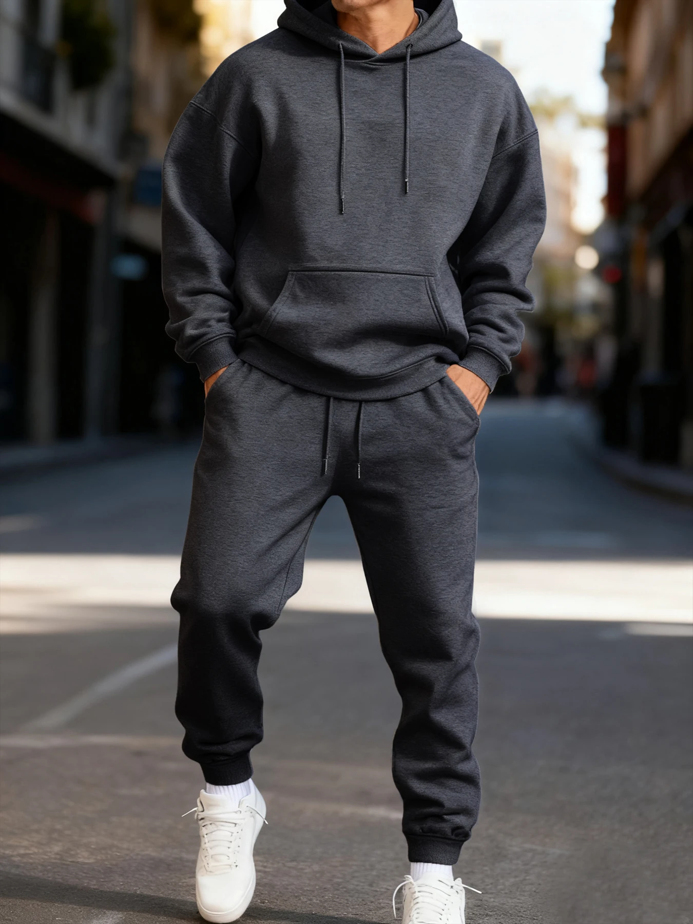 Set Hoodie Pria, Warna Solid u - Mens Fashion Clothes ulasan dan harga