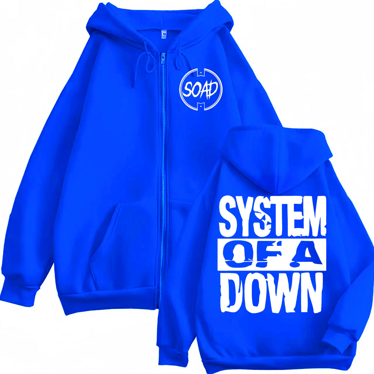 Hoodie Zipper Print Band Rock  - Mens Fashion Zip Up Hoodies ulasan dan harga