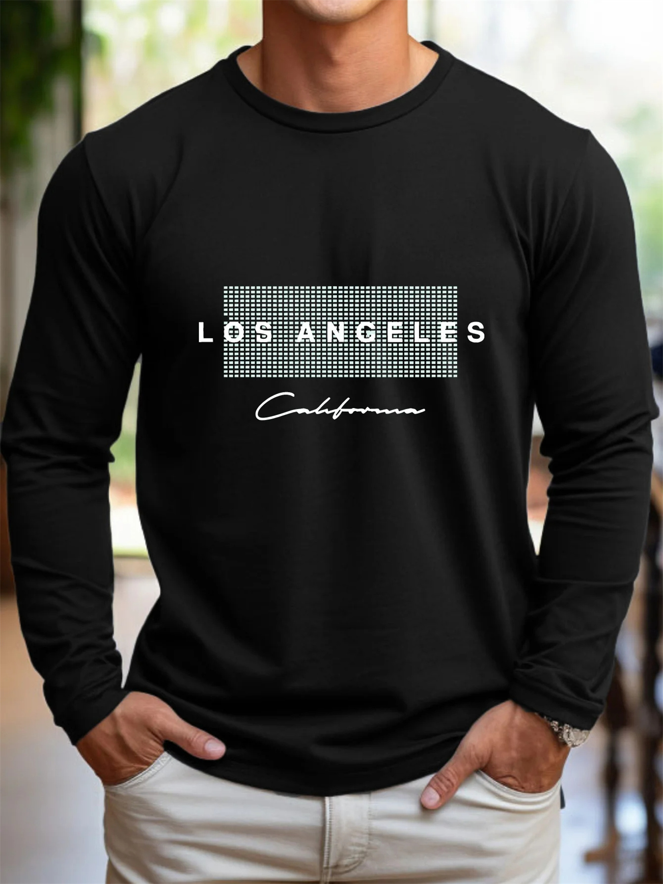 Kaos lengan panjang pria berba - Mens Fashion Summer ulasan dan harga