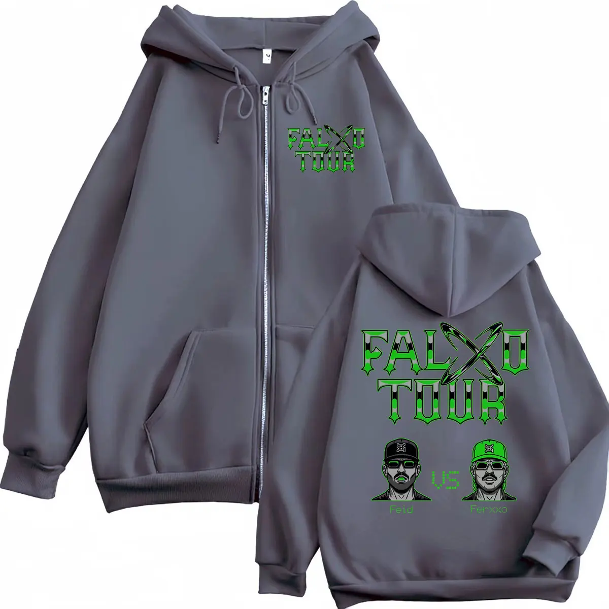Feid Vs Ferxxo Falxxo Tour 202 - Mens Fashion Zip Up Hoodies ulasan dan harga